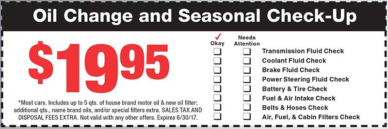 Discount oil change coupons dallas tx